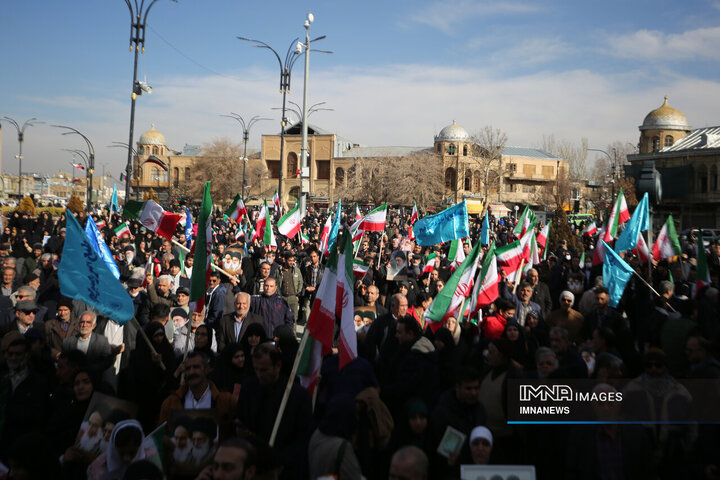 راهپیمایی محکومیت اغتشاشات در همدان