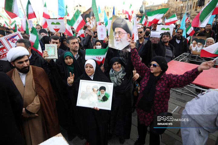 راهپیمایی محکومیت اغتشاشات در همدان