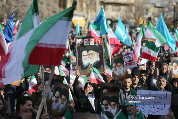 راهپیمایی محکومیت اغتشاشات در همدان