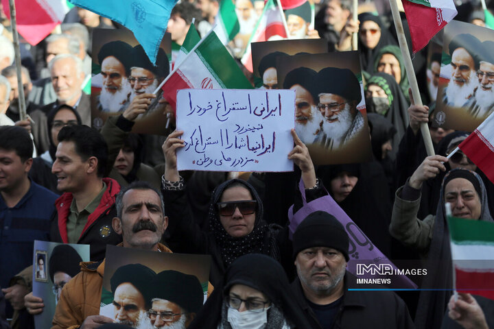 راهپیمایی محکومیت اغتشاشات در همدان