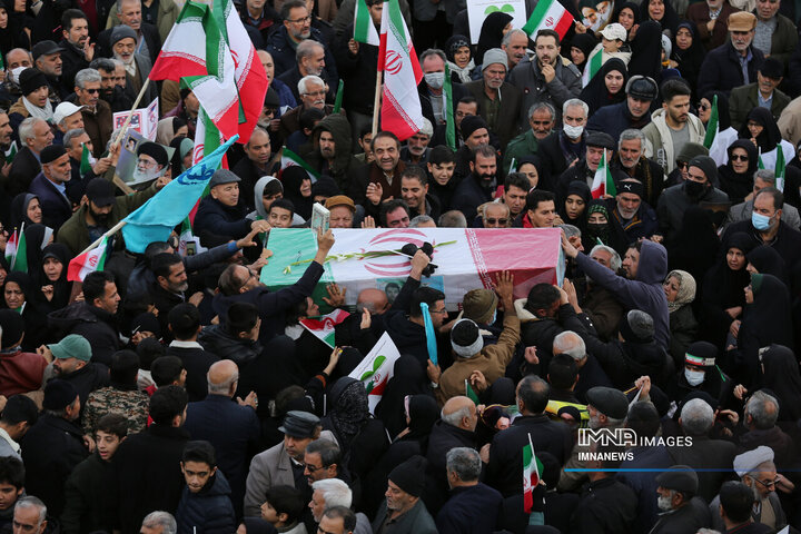 راهپیمایی محکومیت اغتشاشات در همدان