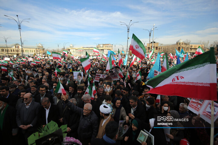 راهپیمایی محکومیت اغتشاشات در همدان
