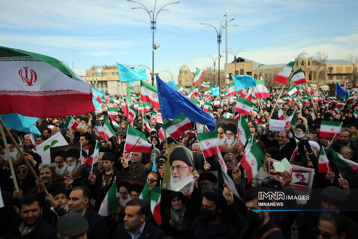 راهپیمایی محکومیت اغتشاشات در همدان