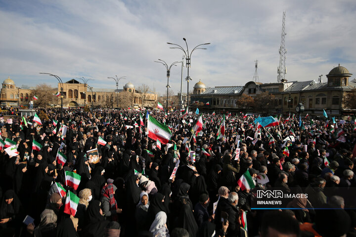 راهپیمایی محکومیت اغتشاشات در همدان