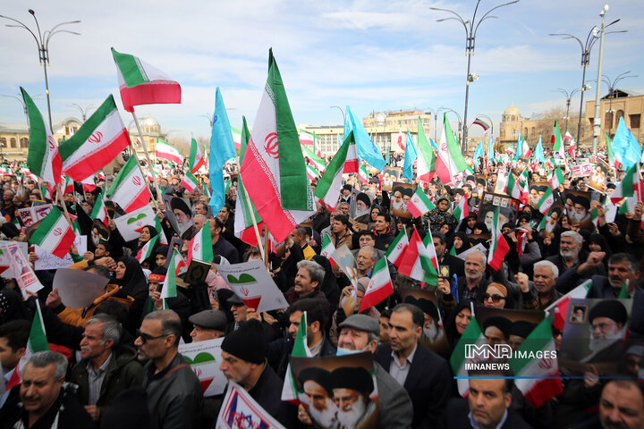 راهپیمایی محکومیت اغتشاشات در همدان