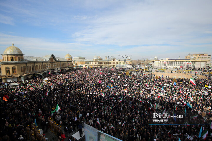 راهپیمایی محکومیت اغتشاشات در همدان