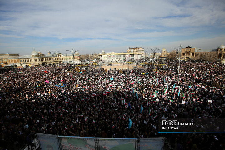 راهپیمایی محکومیت اغتشاشات در همدان