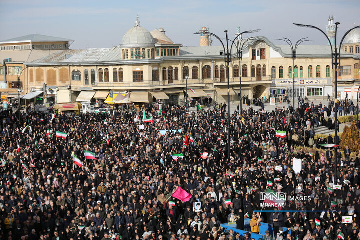 راهپیمایی محکومیت اغتشاشات در همدان