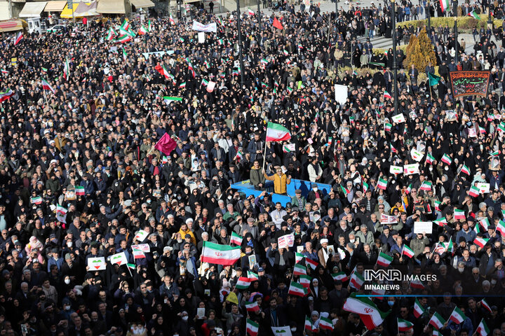 راهپیمایی محکومیت اغتشاشات در همدان