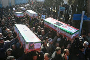 تشییع پیکر ۷ شهید اغتشاشات اصفهان