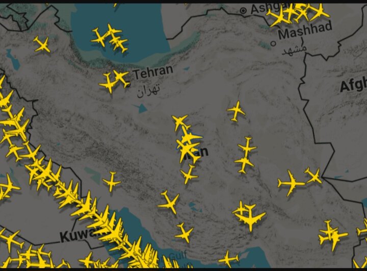 شب معمولی آسمان ایران