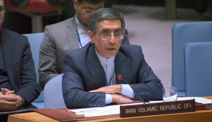 نماینده ایران: گروههای مسلح اعتراضات را ربودند؛ آمریکا نمیتواند شانه خالی کند