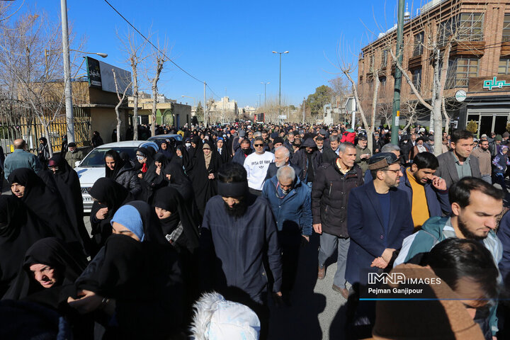 تشییع پیکر 7 شهید اغتشاشات اصفهان