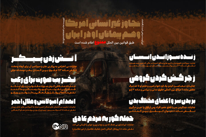 تجاوز غیر انسانی آمریکا و هم پیمانان او در ایران