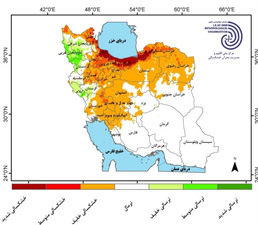 پیش بینی بارش استان ها و تحلیل کارنامه بارش کشور در سال زراعی ۱۴۰۴