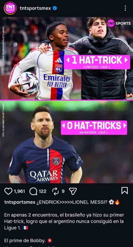 مقایسه عجیب با مسی؛ اولین هت‌تریک اندریک در لیگ فرانسه سوژه شد + عکس