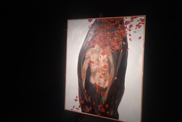 همدردی روحالامین با شهدا و جانباختگان اخیر با تابلوی «سایه امنیت»