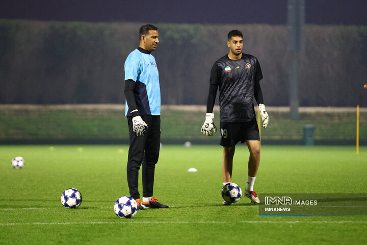 آخرین تمرین سپاهان پیش از بازی با الاهلی دوحه