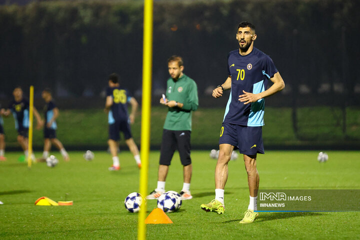 آخرین تمرین سپاهان پیش از بازی با الاهلی دوحه