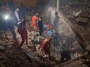 فوت یک نفر در حادثه انفجار ساختمان در خیابان نظامی گنجوی قم 