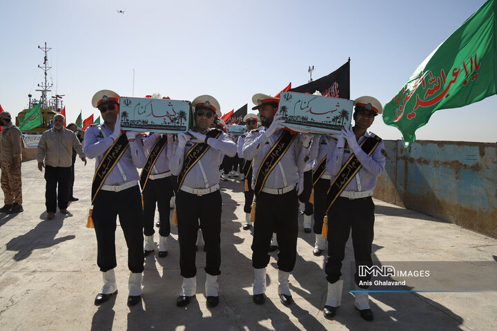 بعد از سال‌ها غربت، ۸۵ شهید بر دوش موج‌های اروند به خانه رسیدند