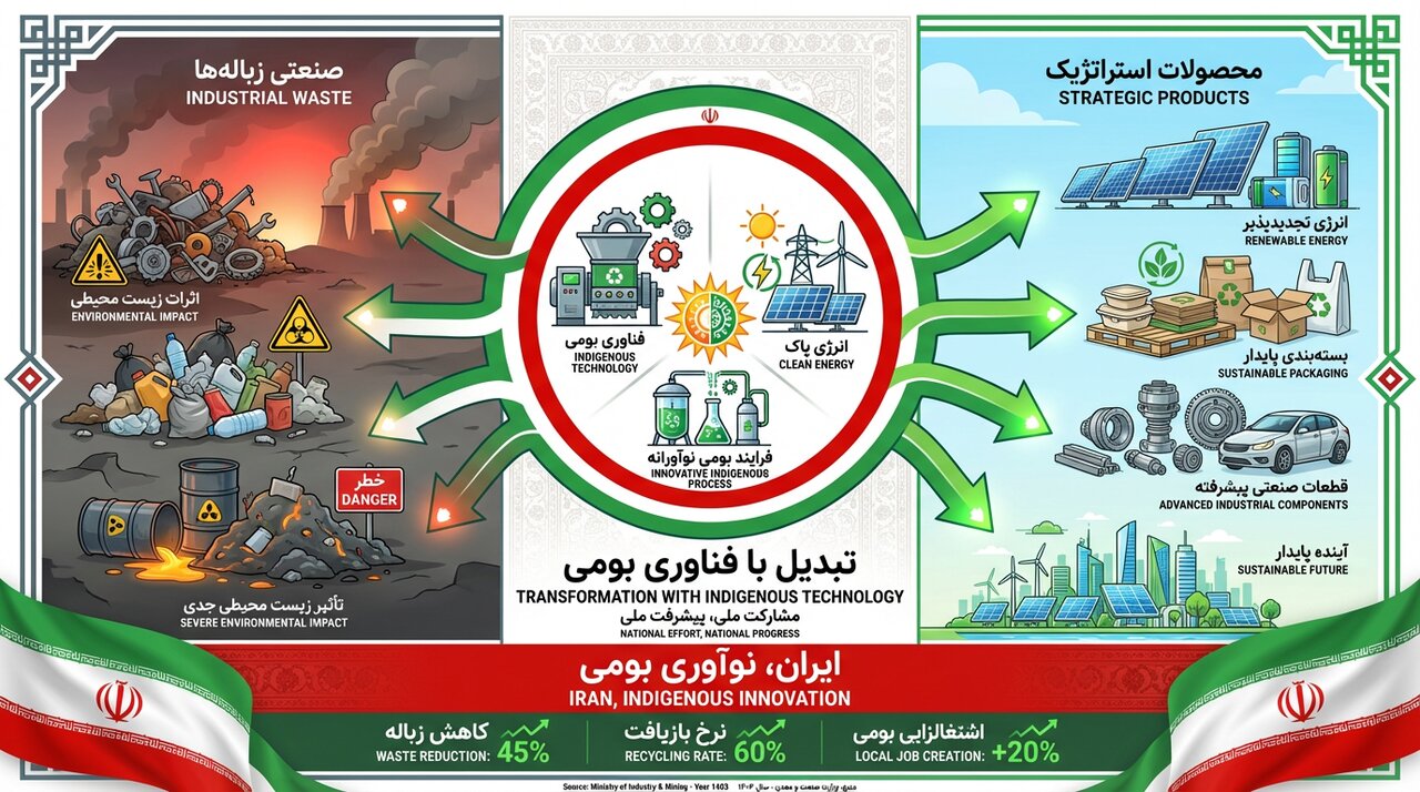 تبدیل پسماند صنعتی به محصولات استراتژیک با فناوری بومی در ایران