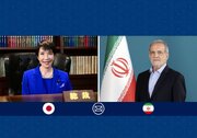 تاکید رئیس جمهور بر تقویت همکاری‌های دوجانبه و بین‌المللی تهران–توکیو