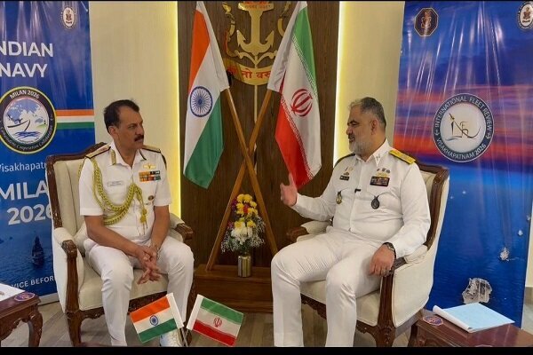 دیدار فرمانده نیروی دریایی ارتش جمهوری اسلامی ایران با فرمانده نیروی دریایی هند