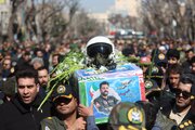 تشییع پیکر شهید سرتیپ دوم خلبان «مهدی فیروزمند» در تبریز