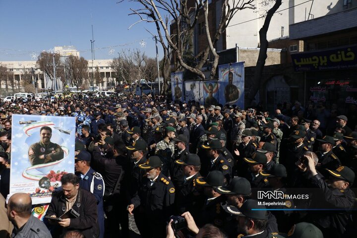 تشییع پیکر شهید سرتیپ دوم خلبان «مهدی فیروزمند» در تبریز