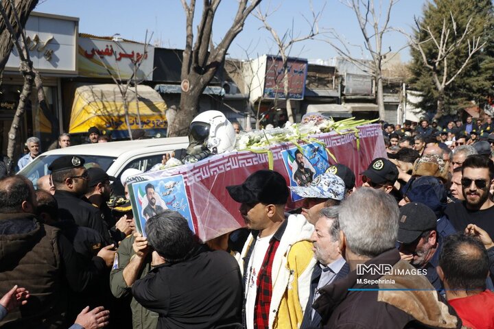 تشییع پیکر شهید سرتیپ دوم خلبان «مهدی فیروزمند» در تبریز