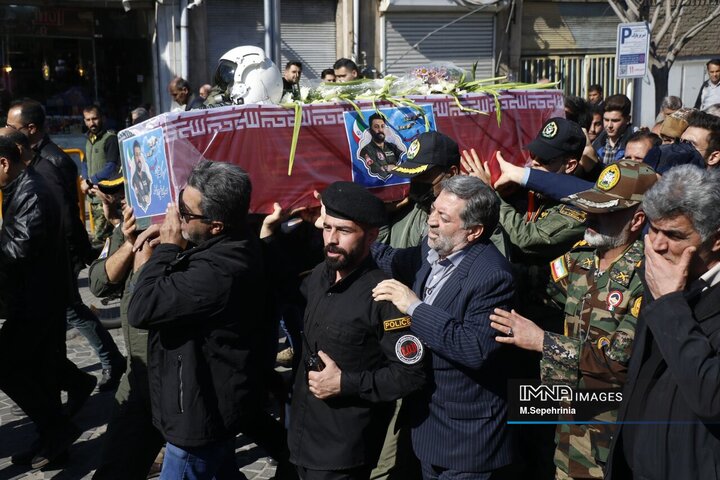 تشییع پیکر شهید سرتیپ دوم خلبان «مهدی فیروزمند» در تبریز