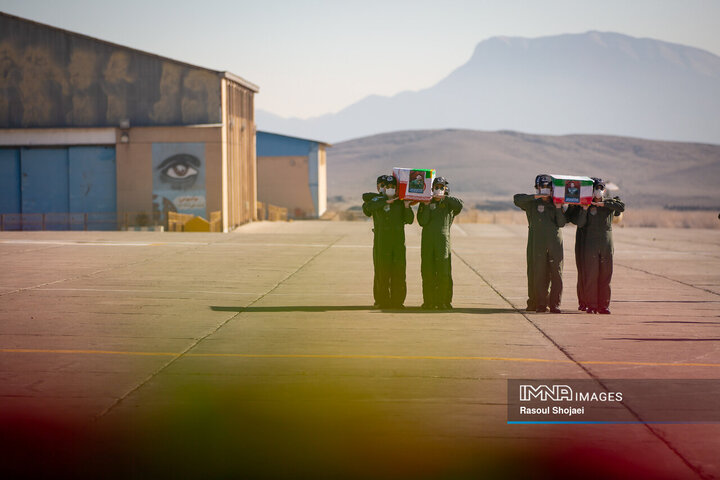 مراسم تشییع شهدای سقوط بالگرد هوانیروز