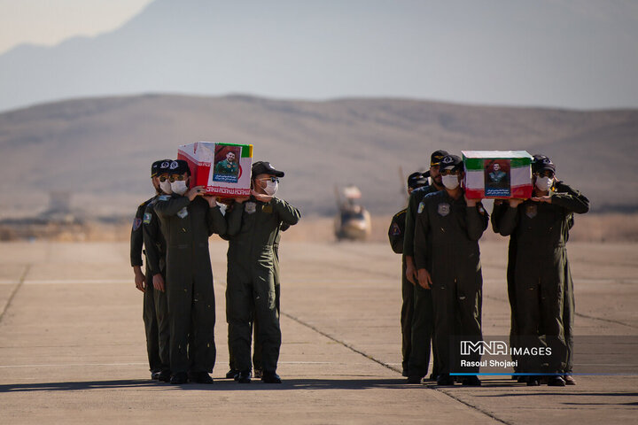 مراسم تشییع شهدای سقوط بالگرد هوانیروز