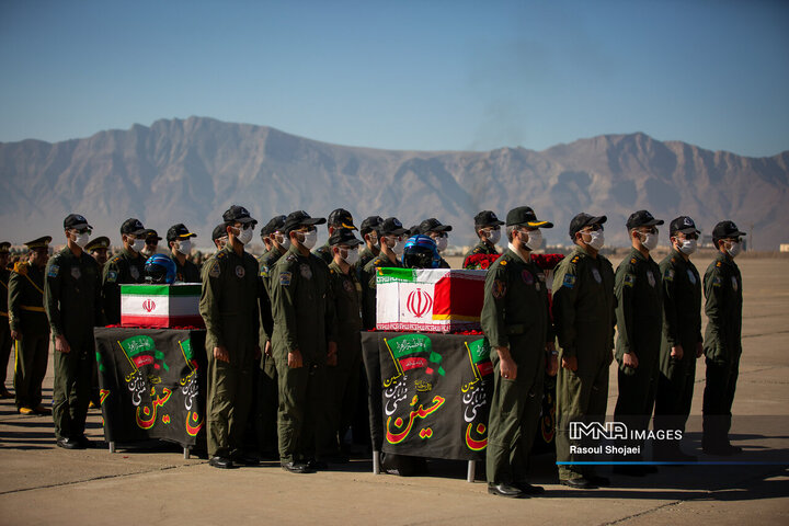 مراسم تشییع شهدای سقوط بالگرد هوانیروز