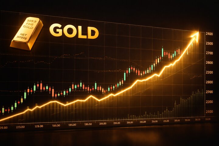 نمودار قیمت طلا در هفته گذشته + جدول