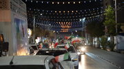 فیلم| برپایی کاروان خودرویی بجنورد در شب‌های حماسه‌آفرینی