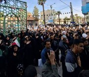 تجمع مردمی زاهدانی‌ها در پی‌ شهادت رهبر انقلاب