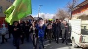 فیلم| راهپیمایی بزرگ مردم فریدن در پی شهادت آیت الله خامنه‌ای
