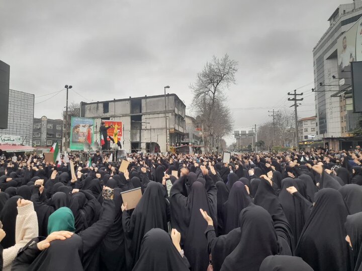 تجمع خودجوش مردم مازندران در پی شهادت مقام معظم رهبری