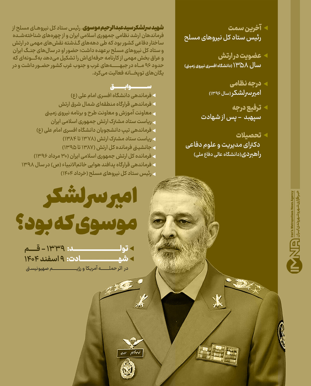سردار شهید عبدالرحیم موسوی؛ فرماندهی قاطع و خستگیناپذیر