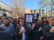 فیلم| تشییع پیکر مطهر ۲۲ شهید هنگ مرزی مهران در ایلام