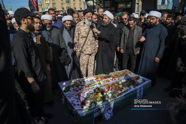 تشییع پیکر ۲ شهید اقتدار در اهواز