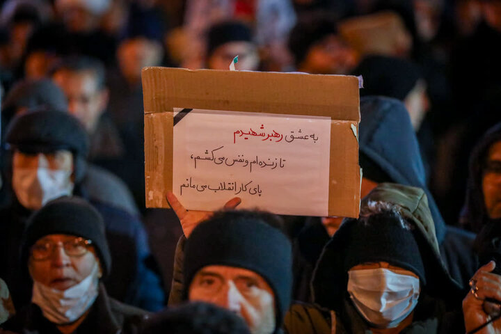 عزاداری سومین شب شهادت رهبر معظم انقلاب در قزوین