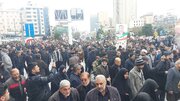 حضور پرشور مردم در آیین تشییع پیکرهای مطهر ۸ شهید اقتدار خراسان رضوی