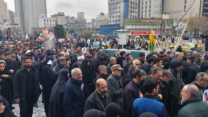 تشییع پیکرهای مطهر ۸ شهید اقتدار در مشهد مقدس