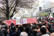 تشییع پیکر هشت شهید اقتدار ایران در مشهد