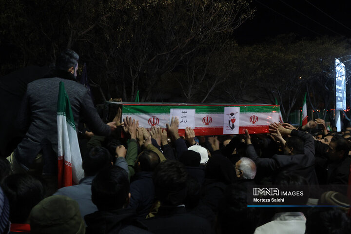 آیین وداع با سردار شهید حسن فروغی در مبارکه