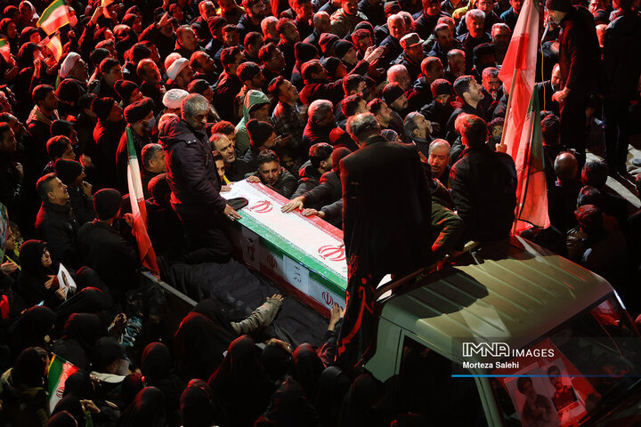 آیین وداع با سردار شهید حسن فروغی در مبارکه