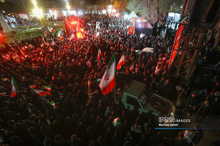 آیین وداع با سردار شهید حسن فروغی در مبارکه